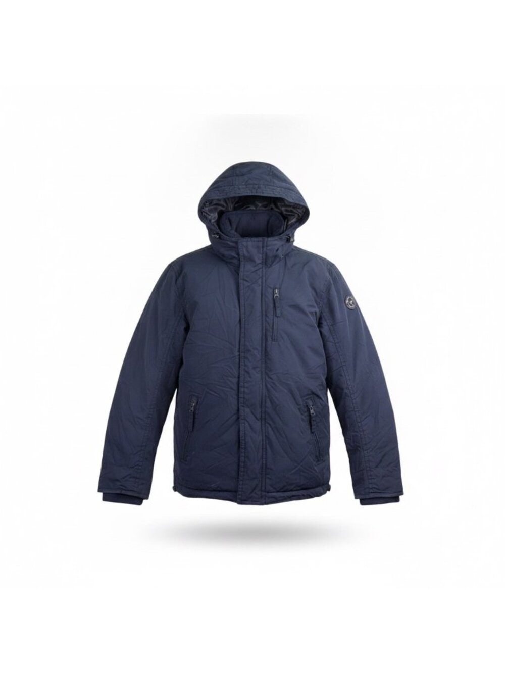 American Eagle Mens Navy Hooded Puffer Jacket Insulated Warm Outdoor Size M
